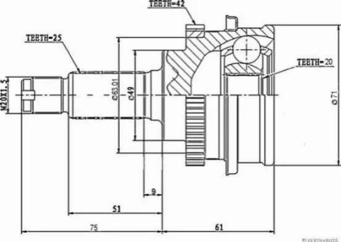 Herth+Buss Jakoparts J2828111 - Kit giunti, Semiasse autozon.pro