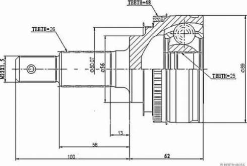 Herth+Buss Jakoparts J2822119 - Kit giunti, Semiasse autozon.pro