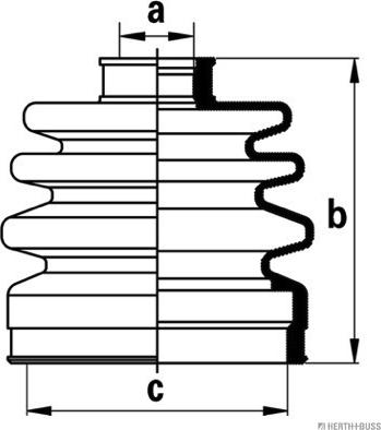 Herth+Buss Jakoparts J2874000 - Cuffia, Semiasse autozon.pro