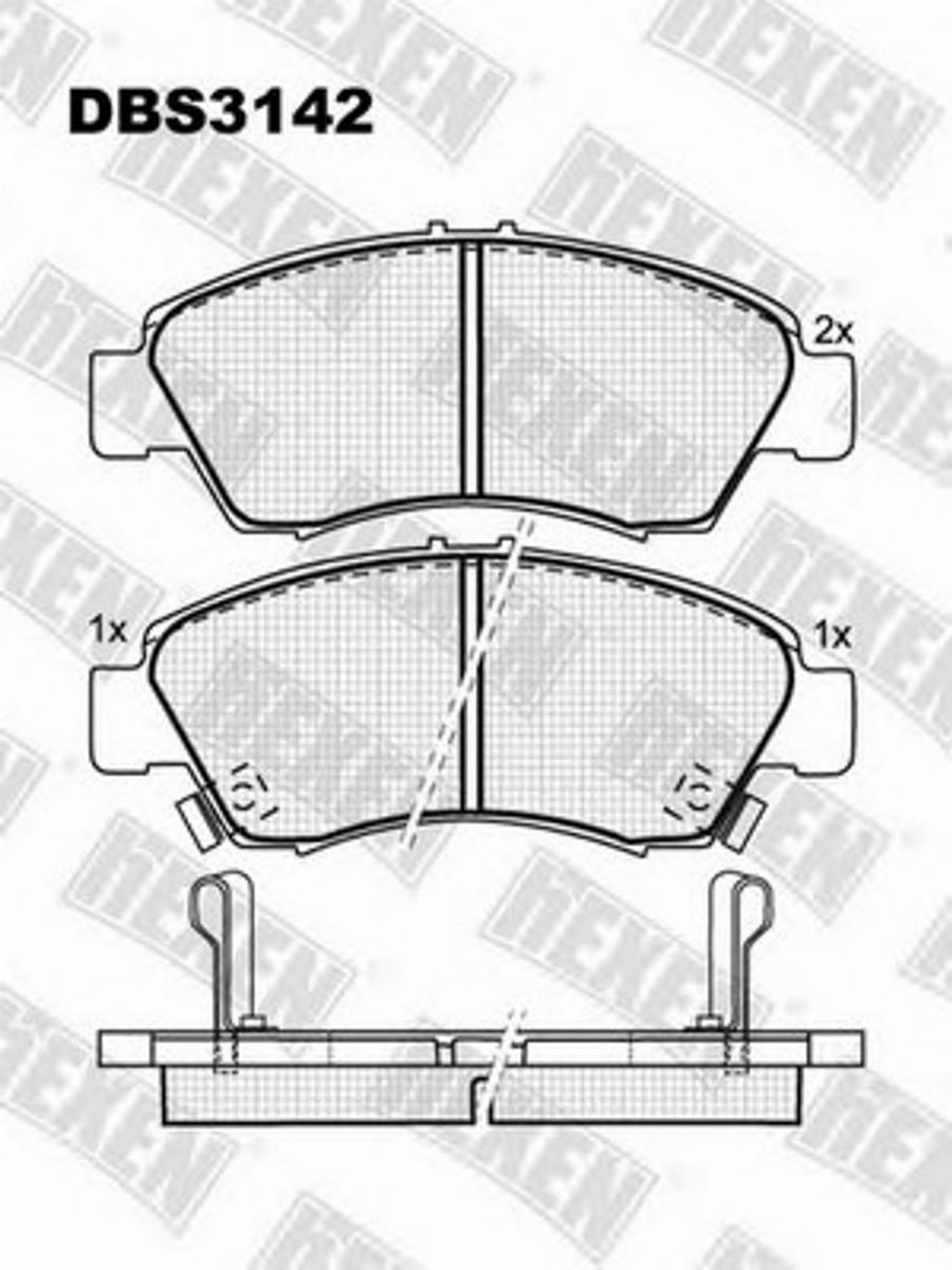 Hexen DBS3142 - Kit pastiglie freno, Freno a disco autozon.pro