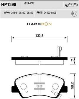 Hi-Q HP1399 - Kit pastiglie freno, Freno a disco autozon.pro