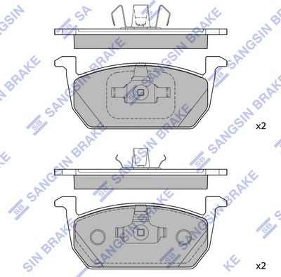 Hi-Q SP4496 - Kit pastiglie freno, Freno a disco autozon.pro