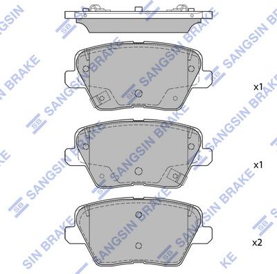 Hi-Q SP4442 - Kit pastiglie freno, Freno a disco autozon.pro