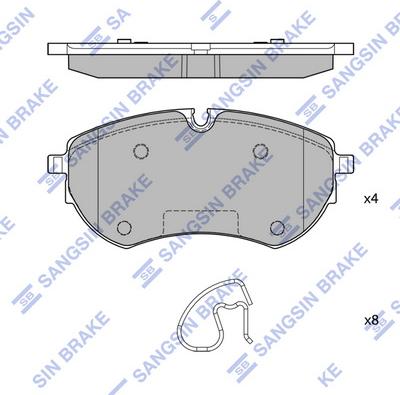 Hi-Q SP4401 - Kit pastiglie freno, Freno a disco autozon.pro