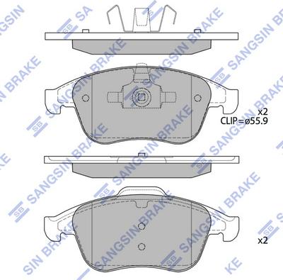 Hi-Q SP4418 - Kit pastiglie freno, Freno a disco autozon.pro