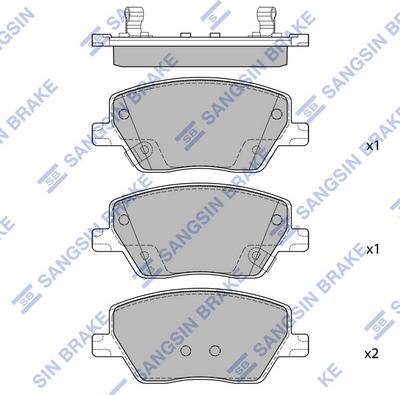 Hi-Q SP4412 - Kit pastiglie freno, Freno a disco autozon.pro