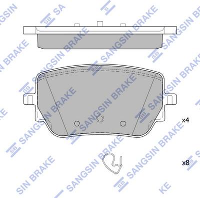 Hi-Q SP4439 - Kit pastiglie freno, Freno a disco autozon.pro