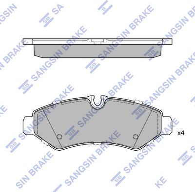 Hi-Q SP4438 - Kit pastiglie freno, Freno a disco autozon.pro