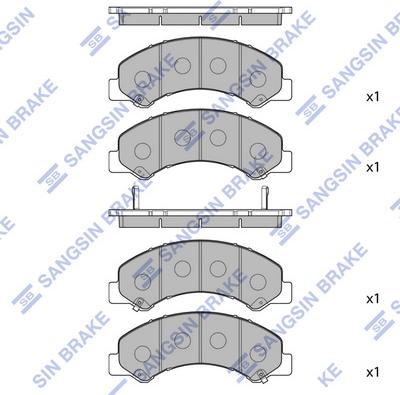 Hi-Q SP4423 - Kit pastiglie freno, Freno a disco autozon.pro