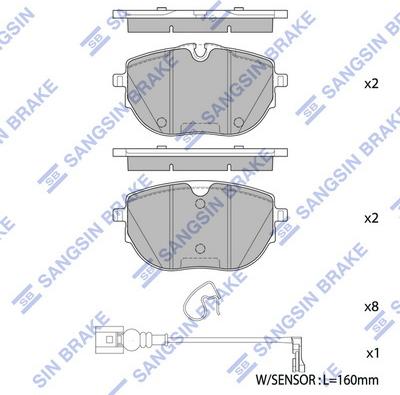 Hi-Q SP4553 - Kit pastiglie freno, Freno a disco autozon.pro