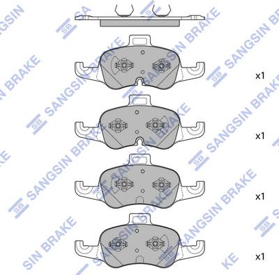 Hi-Q SP4519 - Kit pastiglie freno, Freno a disco autozon.pro