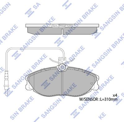 Hi-Q SP4045 - Kit pastiglie freno, Freno a disco autozon.pro