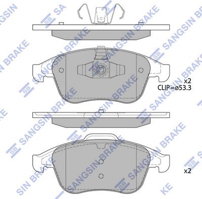 Hi-Q SP4055 - Kit pastiglie freno, Freno a disco autozon.pro