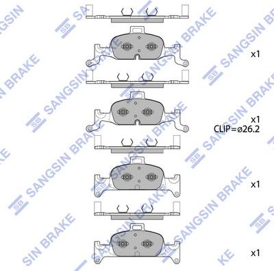 Hi-Q SP4111 - Kit pastiglie freno, Freno a disco autozon.pro