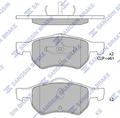 Hi-Q SP4183 - Kit pastiglie freno, Freno a disco autozon.pro