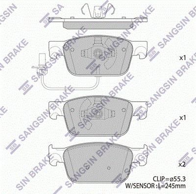 Hi-Q SP4134 - Kit pastiglie freno, Freno a disco autozon.pro