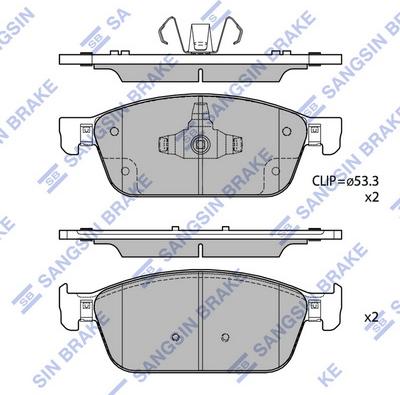 Hi-Q SP4124 - Kit pastiglie freno, Freno a disco autozon.pro