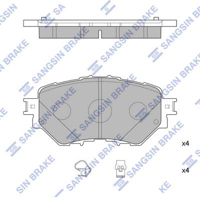 Hi-Q SP4123 - Kit pastiglie freno, Freno a disco autozon.pro