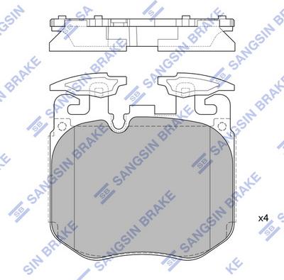 Hi-Q SP4174 - Kit pastiglie freno, Freno a disco autozon.pro