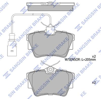 Hi-Q SP4173 - Kit pastiglie freno, Freno a disco autozon.pro