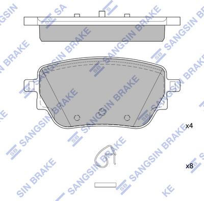 Hi-Q SP4337 - Kit pastiglie freno, Freno a disco autozon.pro