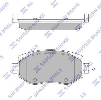 Hi-Q SP4329 - Kit pastiglie freno, Freno a disco autozon.pro