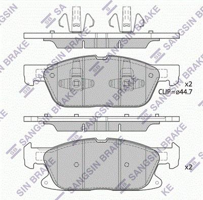 Hi-Q SP4251 - Kit pastiglie freno, Freno a disco autozon.pro