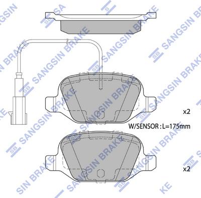 Hi-Q SP4261 - Kit pastiglie freno, Freno a disco autozon.pro