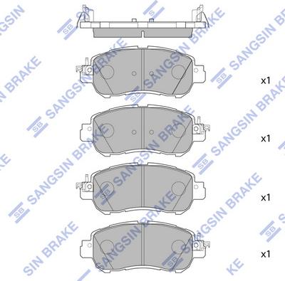 Hi-Q SP4263 - Kit pastiglie freno, Freno a disco autozon.pro