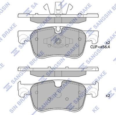 Hi-Q SP4209 - Kit pastiglie freno, Freno a disco autozon.pro