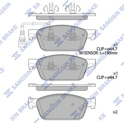 Hi-Q SP4203 - Kit pastiglie freno, Freno a disco autozon.pro