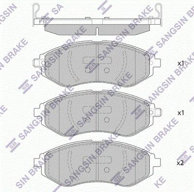 Hi-Q SP4207 - Kit pastiglie freno, Freno a disco autozon.pro