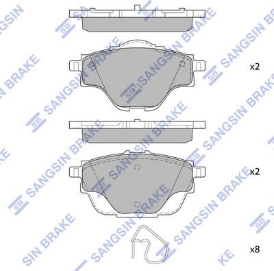 Hi-Q SP4211 - Kit pastiglie freno, Freno a disco autozon.pro