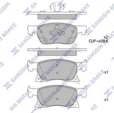 Hi-Q SP4239 - Kit pastiglie freno, Freno a disco autozon.pro