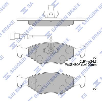 Hi-Q SP4236 - Kit pastiglie freno, Freno a disco autozon.pro