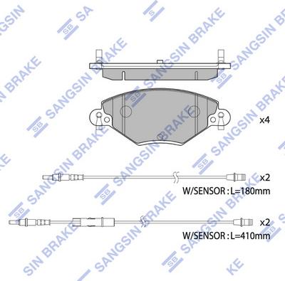 Hi-Q SP4230 - Kit pastiglie freno, Freno a disco autozon.pro