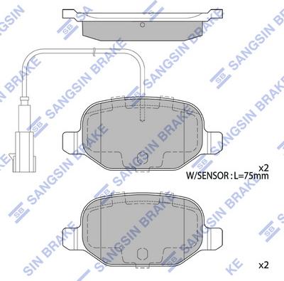 Hi-Q SP4232 - Kit pastiglie freno, Freno a disco autozon.pro