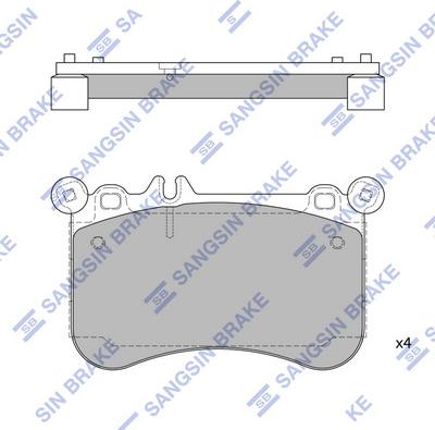 Hi-Q SP1954 - Kit pastiglie freno, Freno a disco autozon.pro