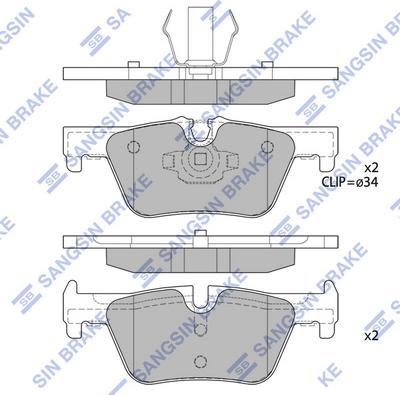 Hi-Q SP1953 - Kit pastiglie freno, Freno a disco autozon.pro