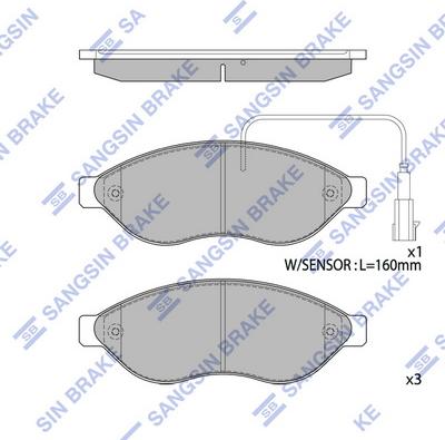 Hi-Q SP1904 - Kit pastiglie freno, Freno a disco autozon.pro