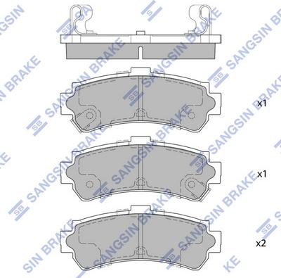 Hi-Q SP1493 - Kit pastiglie freno, Freno a disco autozon.pro