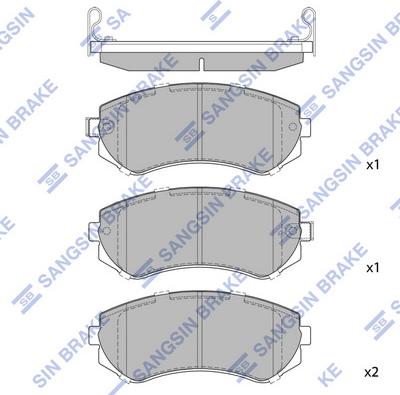 Hi-Q SP1492 - Kit pastiglie freno, Freno a disco autozon.pro