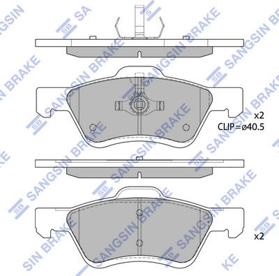 Hi-Q SP1497A - Kit pastiglie freno, Freno a disco autozon.pro