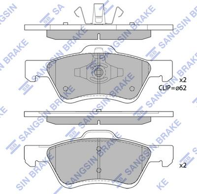 Hi-Q SP1497B - Kit pastiglie freno, Freno a disco autozon.pro