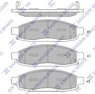 Hi-Q SP1446 - Kit pastiglie freno, Freno a disco autozon.pro