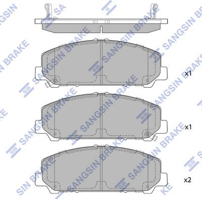 Hi-Q SP1448 - Kit pastiglie freno, Freno a disco autozon.pro