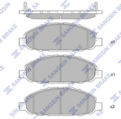 Hi-Q SP1447 - Kit pastiglie freno, Freno a disco autozon.pro