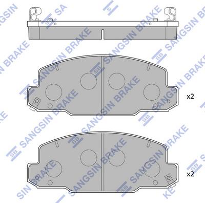 Hi-Q SP1450 - Kit pastiglie freno, Freno a disco autozon.pro