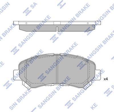 Hi-Q SP1451 - Kit pastiglie freno, Freno a disco autozon.pro