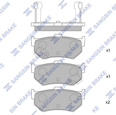 Hi-Q SP1469 - Kit pastiglie freno, Freno a disco autozon.pro